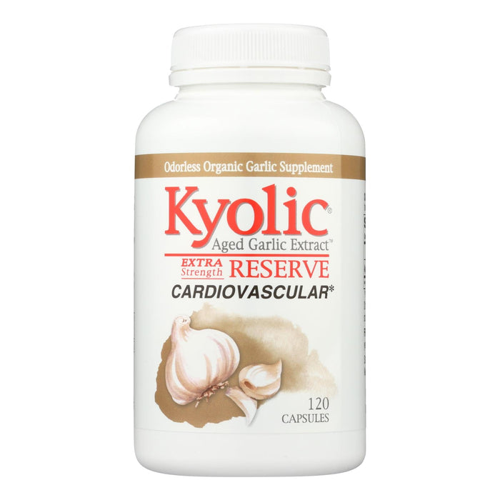 Kyolic - Aged Garlic Extract Cardiovascular Extra Strength Reserve - 120 Capsules - Pack of 2