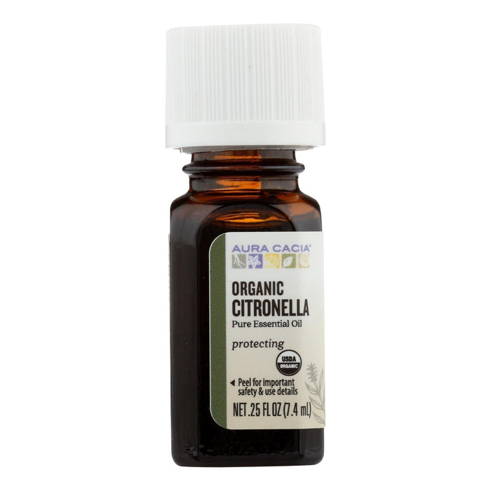 Aura Cacia Organic Citronella Essential Oil, .25 Oz.