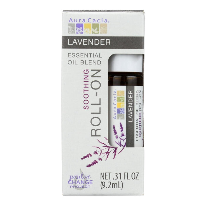 Aura Cacia Lavender Essential Oil Roll-On, 4-Pack (0.31 Fl Oz. Each)