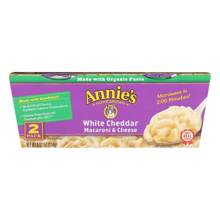 Annie's Homegrown White Cheddar Microwavable Macaroni and Cheese (Pack of 6 - 4.02 Oz.)