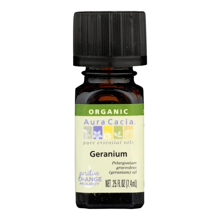 Aura Cacia Organic Geranium Essential Oil (0.25 Oz)