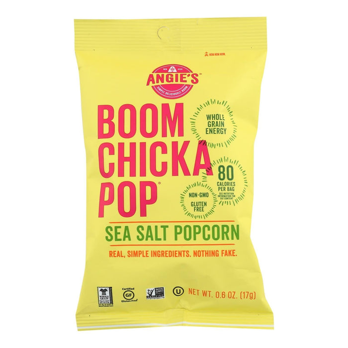 Angie's Kettle Corn Boom Chicka Pop Sea Salt Popcorn (Pack of 24 - 0.6 Oz.)