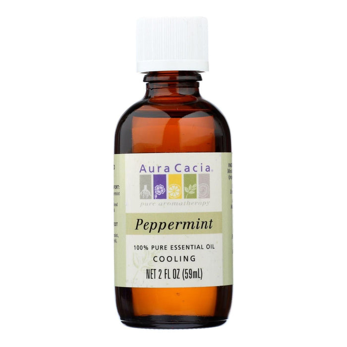 Aura Cacia Pure Peppermint Essential Oil, 2 Fluid Ounces