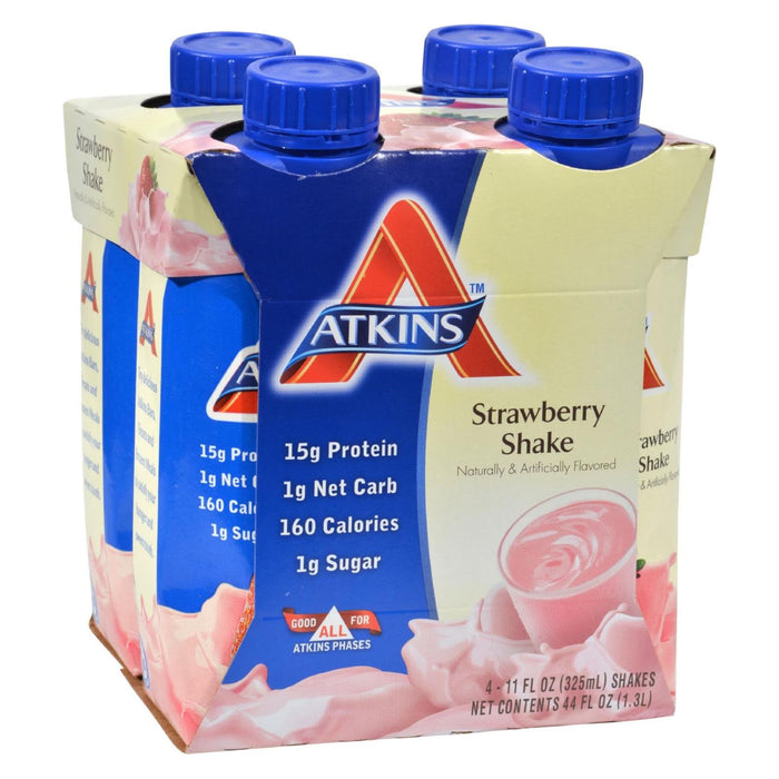 Atkins Advantage RTD Shake Strawberry (Pack of 4) - 11 Fl Oz