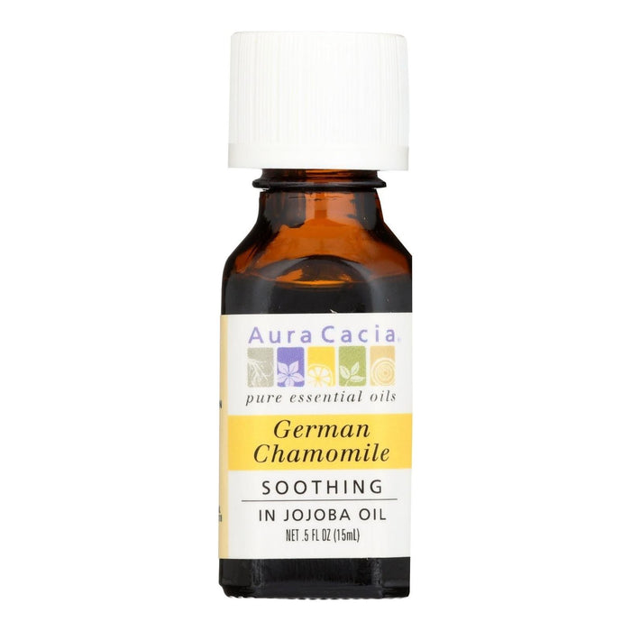 Aura Cacia German Chamomile Essential Oil in Jojoba Oil (0.5 Fl Oz)