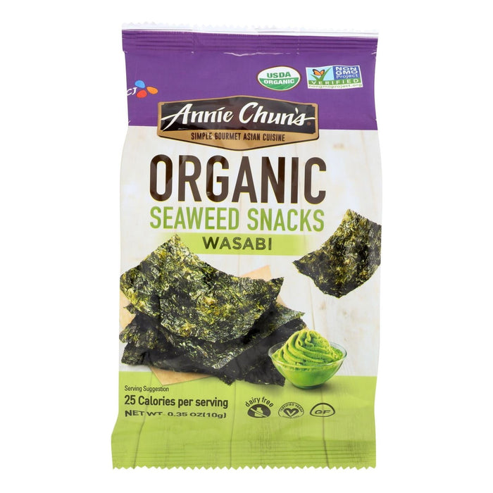 Annie Chun's Organic Wasabi Seaweed Snacks (Pack of 12 - 0.35 Oz.)