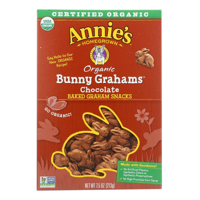 Annie's Homegrown Bunny Grahams Chocolate (Pack of 12 - 7.5 Oz.)