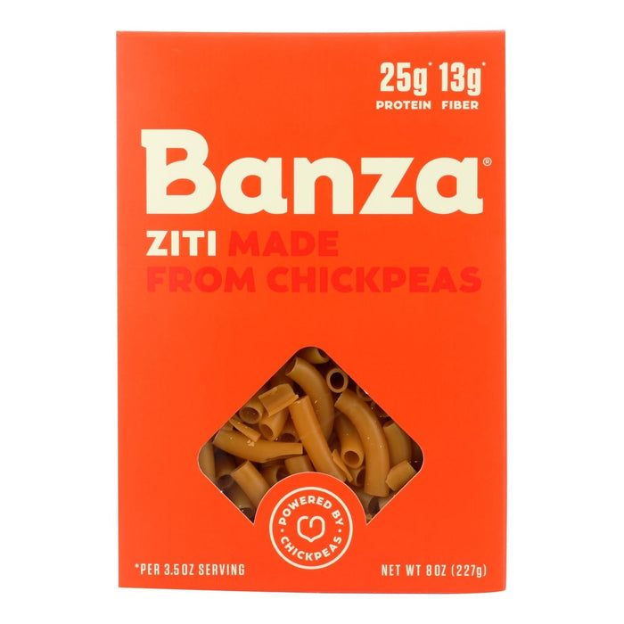 Banza Chickpea Ziti Pasta (Pack of 6 - 8 Oz.)