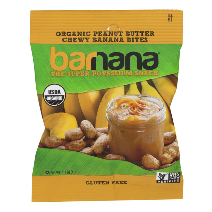 Barnana Organic Chewy Banana Bites with Peanut Butter (Pack of 12 - 1.4 Oz Each)