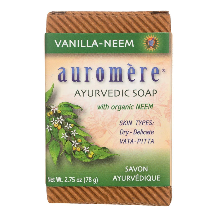 Auromere Ayurvedic Vanilla Neem Bar Soap (Pack of 2.75 Oz.)