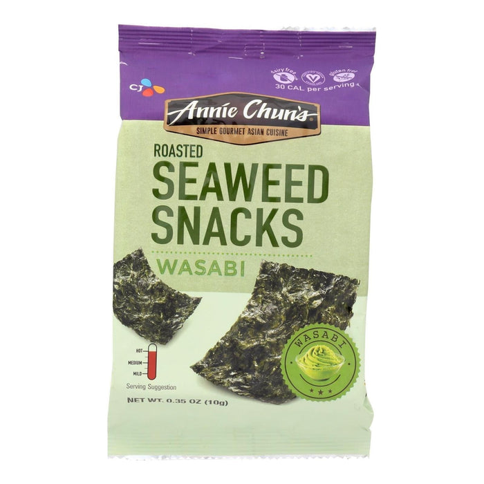 Annie Chun's Roasted Wasabi Seaweed Snacks (Pack of 12 - 0.35 Oz.)