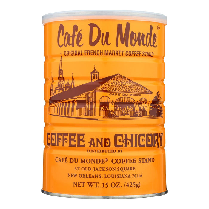 Cozy Farm - Cafe Du Monde Ground Coffee Chicory - Authentic New Orleans Blend, 15 Oz (Pack Of 12)