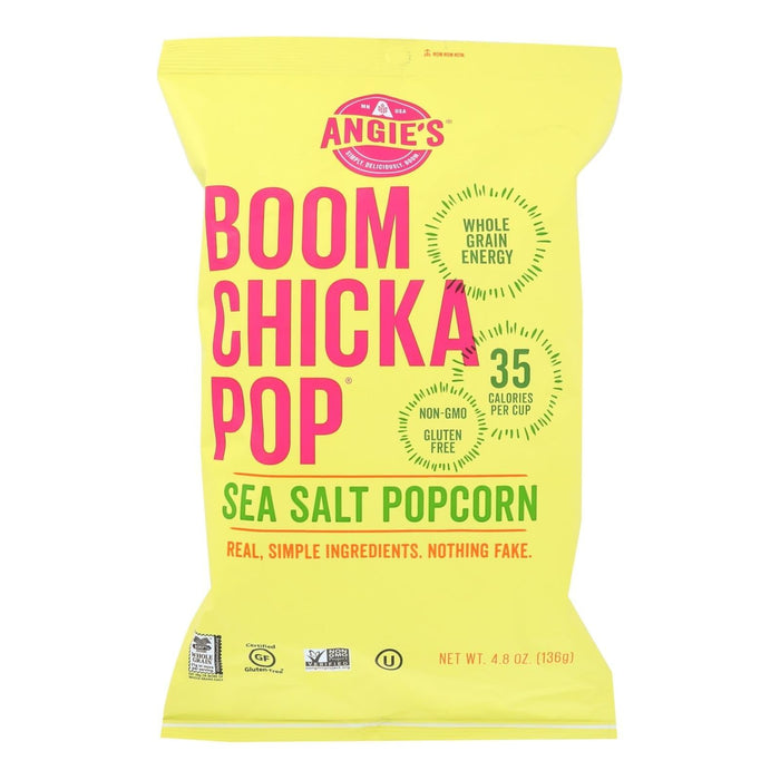 Angie's Kettle Corn Boom Chicka Pop Sea Salt Popcorn (Pack of 12 - 4.8 Oz.)