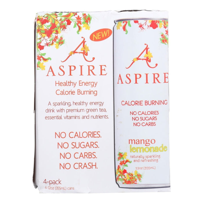 Aspire Mango Lemonade Sparkling Beverage (Pack of 6 - 4/12 Oz.)