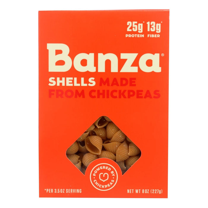 Banza Chickpea Shells Pasta (Pack of 6 - 8 Oz.)