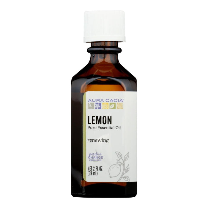 Aura Cacia Essential Oil Lemon , 2 Fl Oz