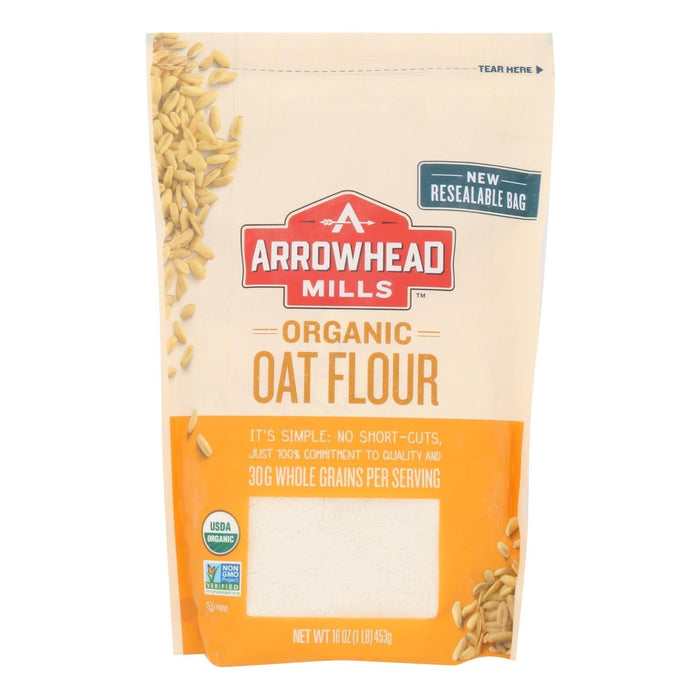 Arrowhead Mills Organic Oat Flour (Pack of 6 - 16 Oz.)