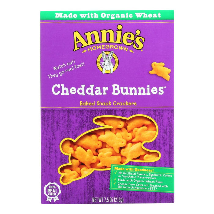 Annie's Homegrown Snack Crackr Ched Bun (Pack of 12 - 7.5 Oz.)