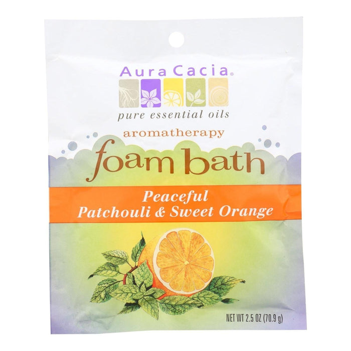 Aura Cacia Peaceful Patchouli and Sweet Orange Foaming Bath (Pack of 6, 2.5 Oz)