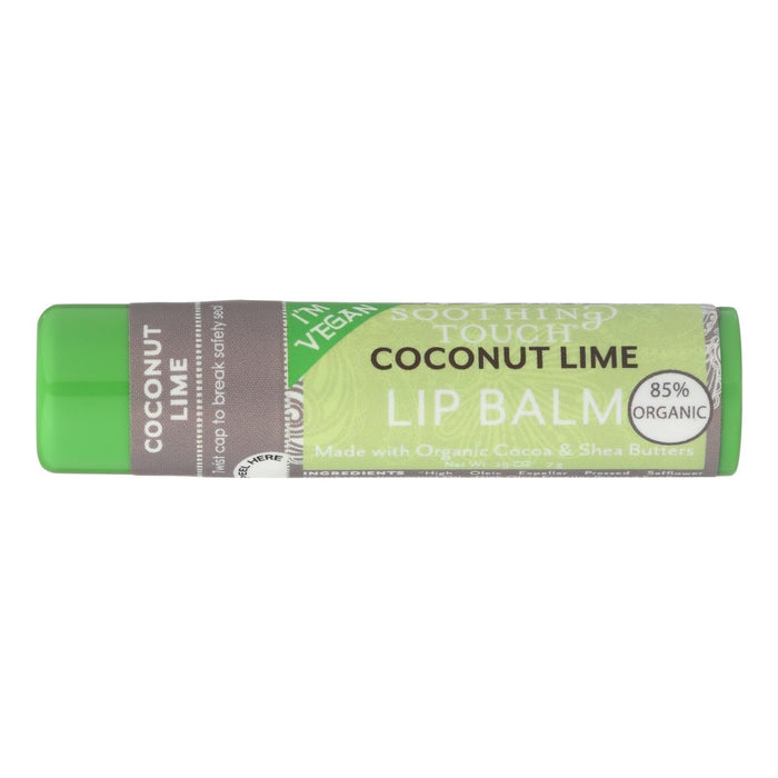 Cozy Farm - Organic Coconut Lime Lip Balm By Soothing Touch (.25 Oz., Pack Of 12)