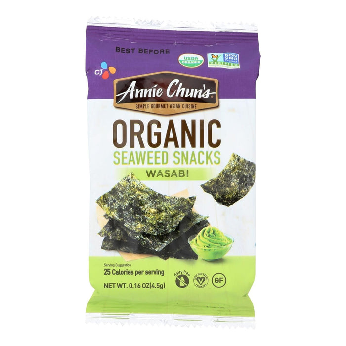 Annie Chun's Wasabi Seaweed Snack (Pack of 12 - 0.16 Oz.)