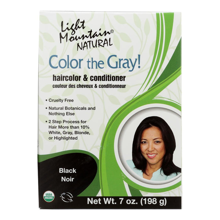 Light Mountain - Color the Gray - Conditioner Black - 7 Oz - Pack of 2