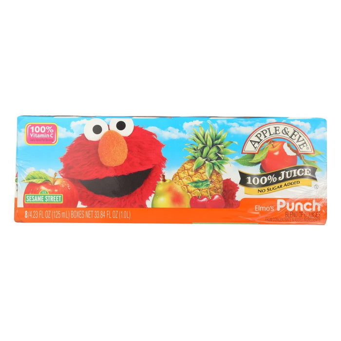 Apple and Eve Sesame Street Juice Elmo's Punch (Pack of 6 - 6 Bags)