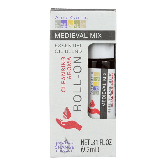 Aura Cacia Roll-On Essential Oil Medieval (Pack of 4) - 0.31 Fl Oz