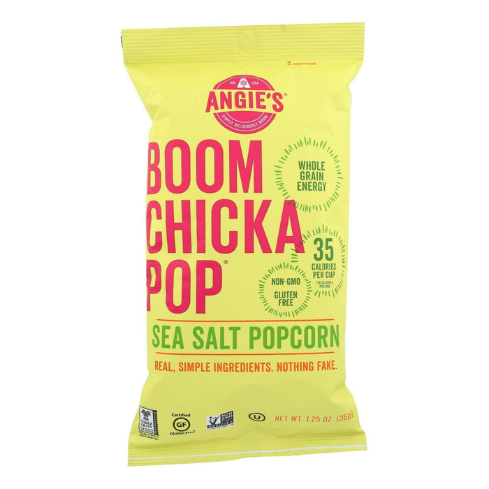 Angie's Kettle Corn Boom Chicka Pop Sea Salt Popcorn (Pack of 12 - 1.25 Oz.)
