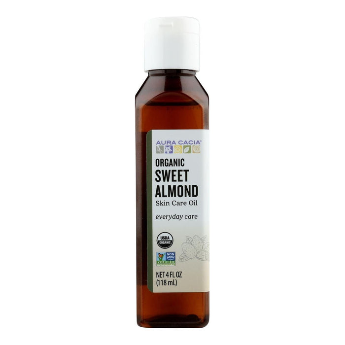 Aura Cacia Organic Sweet Almond Oil, 4 Fl Oz