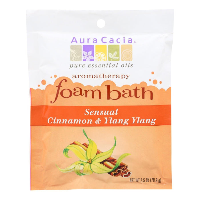 Aura Cacia 2.5 Oz Cinnamon and Ylang-Ylang Foam Bath (Pack of 6)