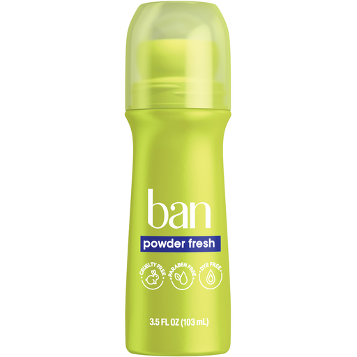 Ban Ban Invisible Roll On Powder Fresh Antiperspirant Deodorant 3.5 Fl Oz Deodorant