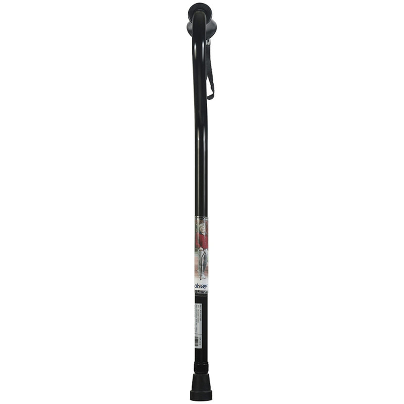 Drive Medical Drive Medical Adjustable Height Offset Handle Black Cane With Gel Hand Grip Canes & Walking Sticks