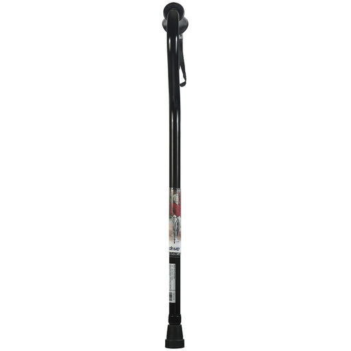 Drive Medical Drive Medical Adjustable Height Offset Handle Black Cane With Gel Hand Grip Canes & Walking Sticks