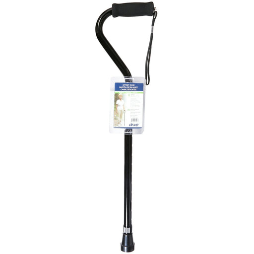Drive Medical Drive Medical™ Offset Handle Walking Cane – Black with Foam Grip Canes & Walking Sticks