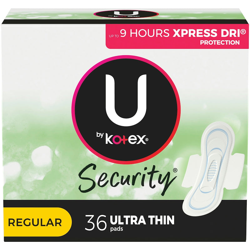U by Kotex U by Kotex Security Ultra Thin Pads With Wings, Regular 36 ct Personal Care