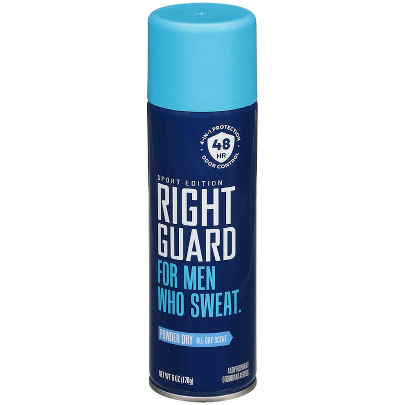 Right Guard Right Guard Antiperspirant/Deodorant Aerosol, Powder Dry, 4 In 1 Protection 6 Oz Personal Care