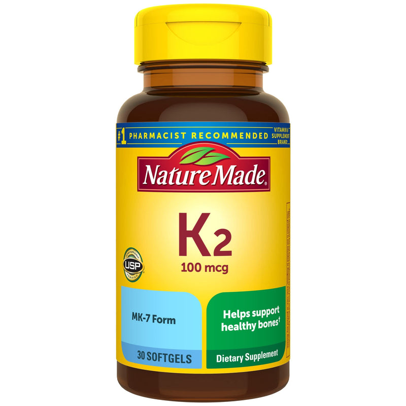 Nature Made Nature Made Vitamin K2 100 Mcg Softgels, 30 Count For Bone Health Vitamins & Supplements