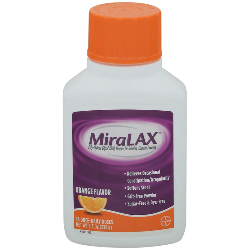 MiraLAX MiraLAX Orange Flavor Powder Laxative, 8.3 Oz Health & Beauty