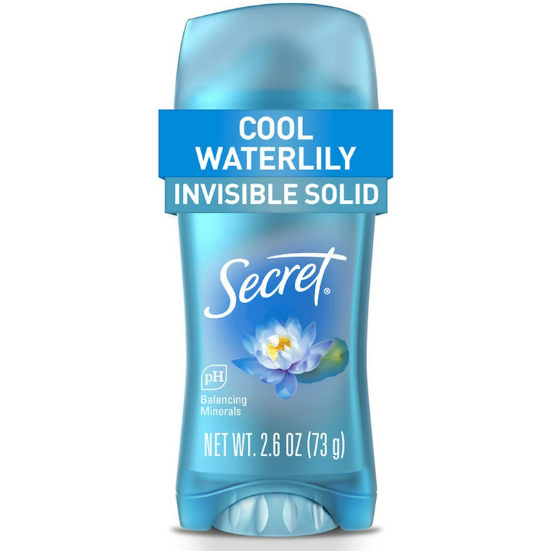 Secret Secret Fresh Invisible Solid Antiperspirant And Deodorant, Waterlily Scent, 2.6oz Deodorant