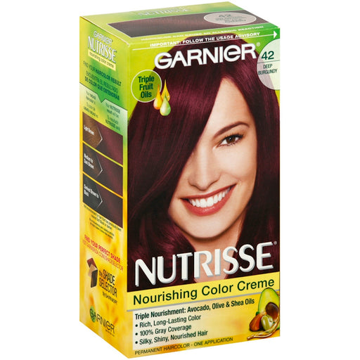 Nutrisse Nutrisse Garnier Hair Color Nourishing Creme, 42 Deep Burgundy,1Ct Hair Color