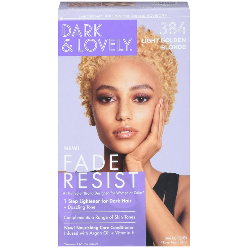 0 Dark and Lovely Fade Resist Hair Color Light Golden Blonde 384 Hair Color