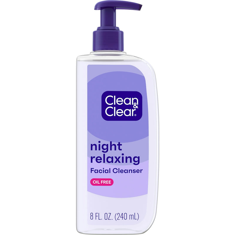 Clean & Clear Clean & Clear Night Relaxing Deep Cleaning Face Wash Oil Free 8 Fl Oz Facial Cleansers