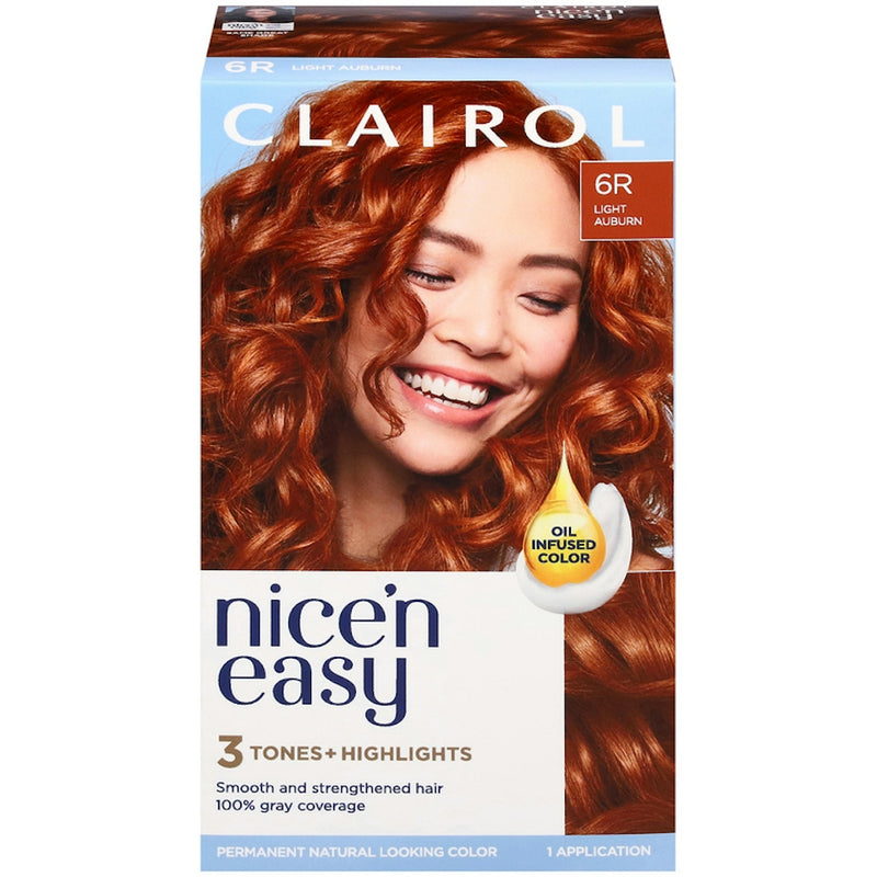 Clairol Nice’n Easy Clairol Permanent Hair Color, Light Auburn Hair Color