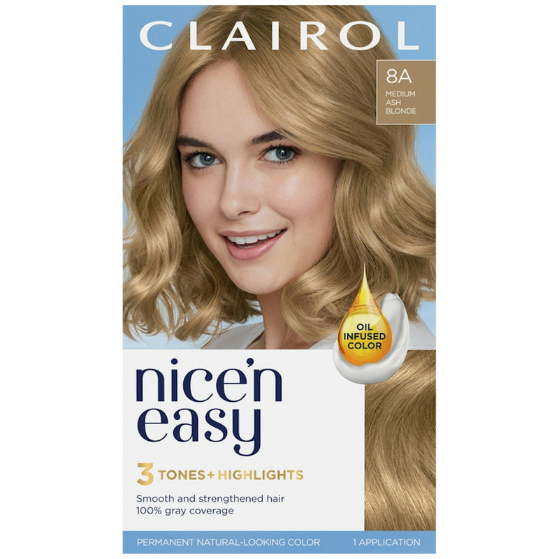 Clairol Clairol Nice N Easy Permanent Hair Color 8A Medium Ash Blonde Hair Color