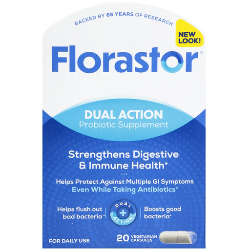 Florastor Florastor Dual Action Probiotic Supplement Vegetarian Capsules 20Ct Vitamins & Supplements