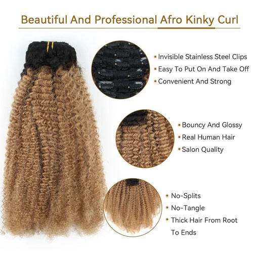 VIP Extensions RIO Kinky Gold Clip-In Hair Extensions Hair Extension White Smoke 18",22"