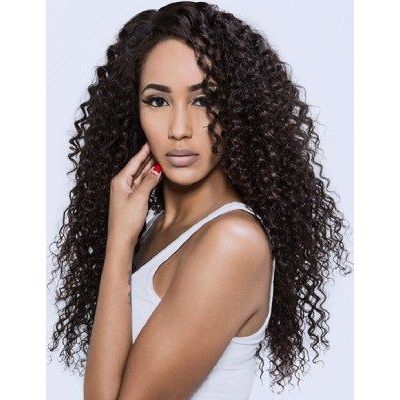 VIP Extensions RIO Full Lace Human Hair Wig Bohemian  Natural Black -  14'' 18" Human Hair Full Lace Wig