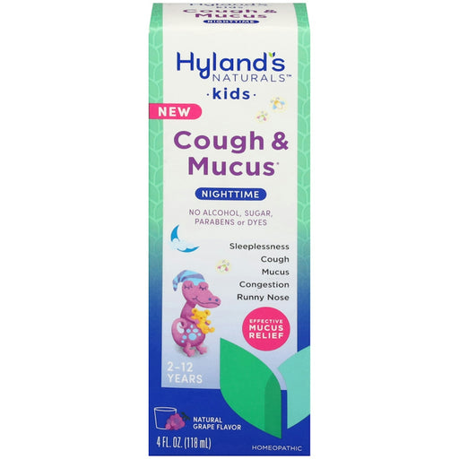 Hyland's Hyland's Naturals Cough & Mucus, Nighttime, Natural Grape Flavor, Kids Medicine & Drugs