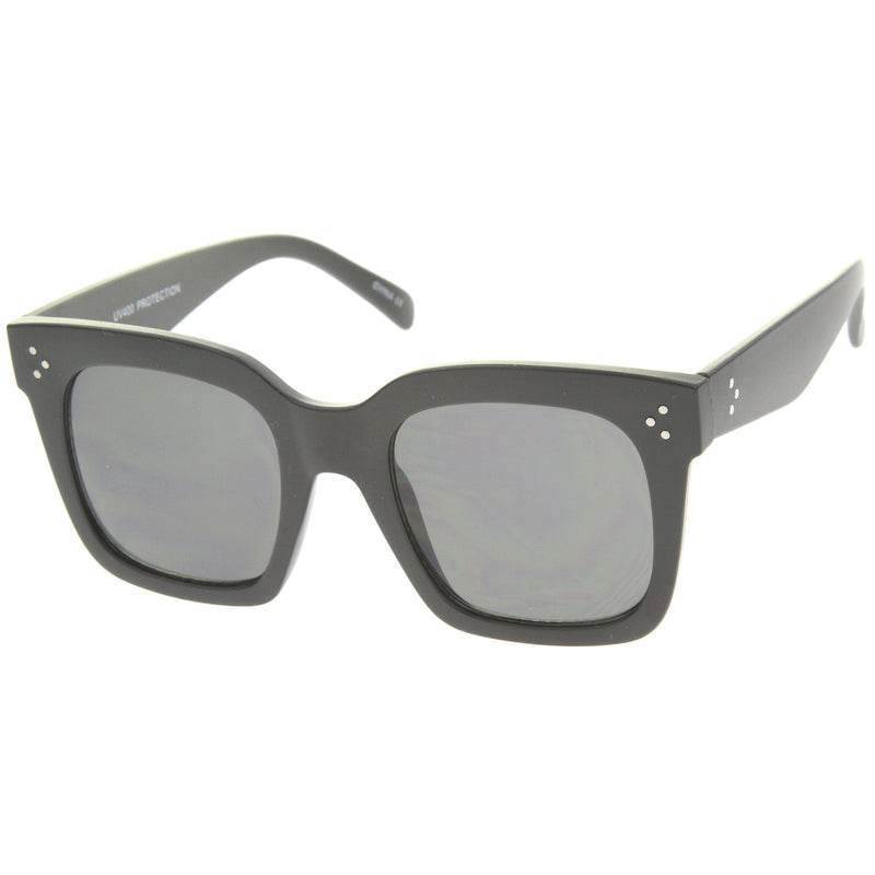 zeroUV Bold Oversize Horned Rim Flat Lens Sunglasses A101 Sunglasses